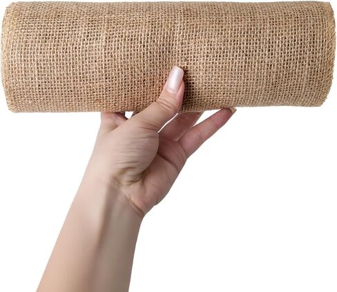 Natural Burlap Fabric Roll, 15FT Jute Ribbon for Gift Wrapping Craft Projects Wedding Decoration Home Decoration (Burlap, 6 Inch(15cm)) in Saudi Arabia