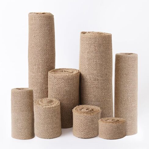 Natural Burlap Fabric Roll, 15FT Jute Ribbon for Gift Wrapping Craft Projects Wedding Decoration Home Decoration (Burlap, 6 Inch(15cm)) in Saudi Arabia