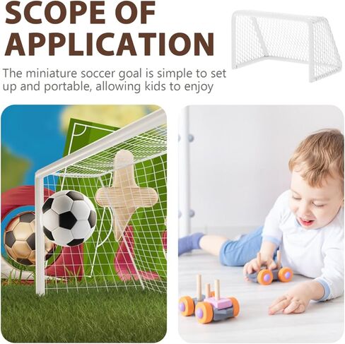 KESYOO Miniature Soccer Goal for Dollhouse Portable Tiny Football Net for Dollhouse Decor Fish Tank Play and Mini Sports Games Enhances Motor Skills and Coordination in Saudi Arabia