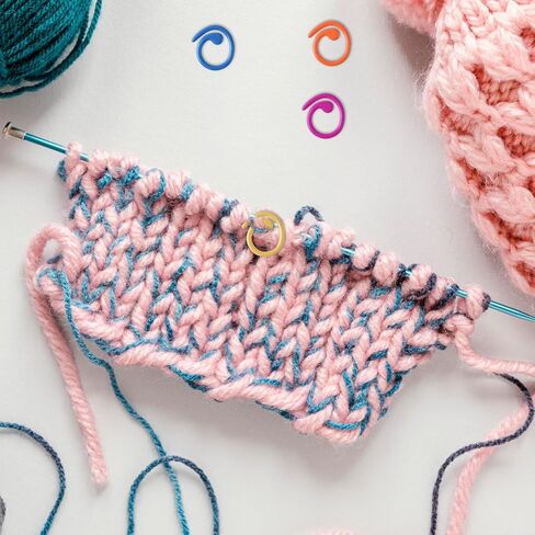 60 Pcs Metal Stitch Markers 6 Color Knitting Stitch Markers Helical-Shaped Crochet Marker Ring for Knitting Crocheting Clothing DIY Craft Sewing in Saudi Arabia