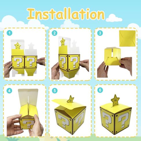 Ketifertic 12 PCS Super Theme Treat Boxes, Question Brick Water Pipe Treat Boxes for Birthday Game Party Christmas Favors Decorations, Snack Candy Goody Cardboard Bag Gift Wrap Boxes in Saudi Arabia