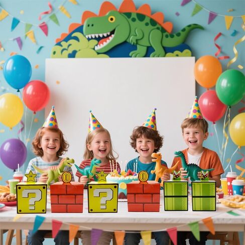 Ketifertic 12 PCS Super Theme Treat Boxes, Question Brick Water Pipe Treat Boxes for Birthday Game Party Christmas Favors Decorations, Snack Candy Goody Cardboard Bag Gift Wrap Boxes in Saudi Arabia