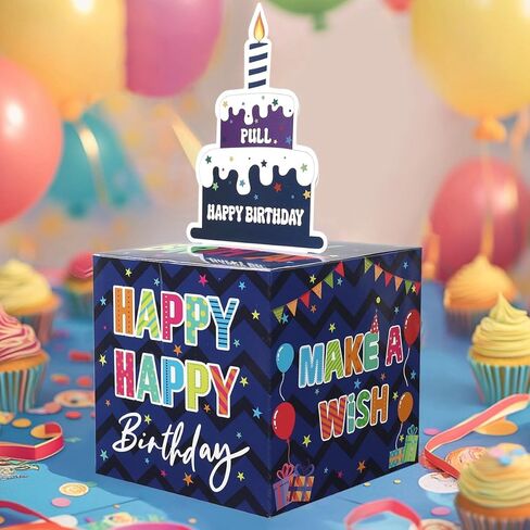 Rose Golden Birthday DIY Money Boxes for Cash Gift with Pull Out Transparent Bags, Happy Birthday Party Surprise Supplies for Friends, Ideal Gifts for Happy Bday Party Decorations in Saudi Arabia