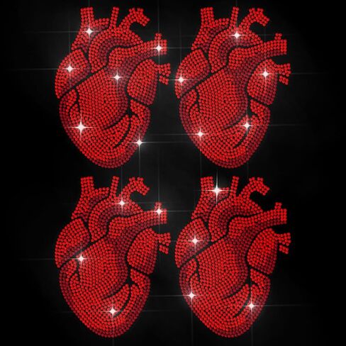 MAYJOYDIY I Love Bingo Word Rhinestone Iron on Hotfix Transfer Stars Cupid's Arrow Transfer Sticker Decoration Bling Clothing Applique for Shirt Bag Hat Jacket Jeans Shoes DIY Crafts in Saudi Arabia