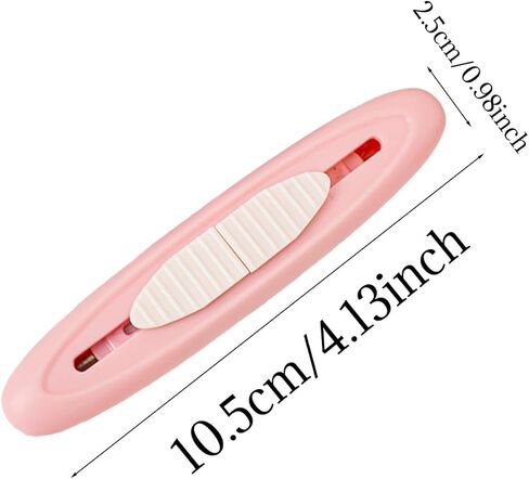 قطعتان 2 في 1 من أدوات خيط الإبرة وممزق الدرزات - باللون الوردي والأرجواني، تصميم مدمج وقابل للسحب للخياطة والحياكة والتطريز in Kuwait
