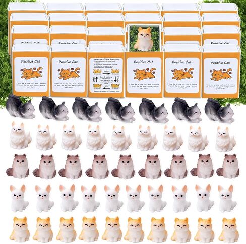 50 Set Positive Giraffe Gifts Bulk Employee Appreciation Gifts Box Breathing Gift Bulk for Coworker Team Desk Pets Thank You Teacher Giraffe Ornaments with Cheer up Card Box in Saudi Arabia