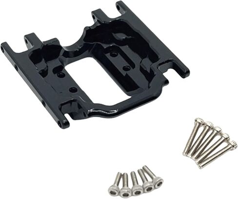 Gearbox Base Aluminum Easy Installation Parts Upgrade Skid Plate for Fcx24M D90 1/24 RC Car, Black in Kuwait