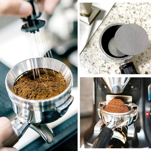2 Pack 51mm Espresso Puck Screen, Reusable Coffee Filter Screen for Portafilter Filter Basket, 1.7mm Thickness 150μm 316 Stainless Steel, Compatible with Espresso Machine in Saudi Arabia