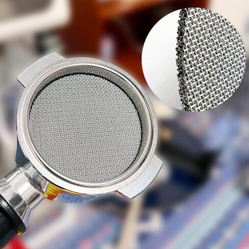 2 Pack 51mm Espresso Puck Screen, Reusable Coffee Filter Screen for Portafilter Filter Basket, 1.7mm Thickness 150μm 316 Stainless Steel, Compatible with Espresso Machine in Saudi Arabia