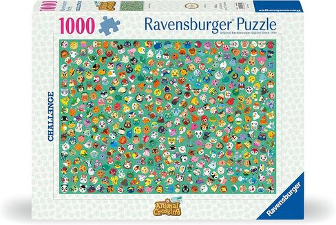 Ravensburger - تحدي عبور الحيوانات - أحجية الصور المقطوعة 1000 قطعة - حياة الجزيرة الملونة مع توم نوك وإيزابيل والأصدقاء - جودة ممتازة - هدية مثالية - ألغاز للبالغين ومحبي نينتندو in Kuwait