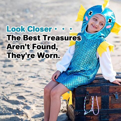 iROLEWIN Toddler Fish-Costume for Kids Under-the-Sea-Animal Dress-up Clothes for Girls Boys Halloween Birthday-Gifts Party in Saudi Arabia