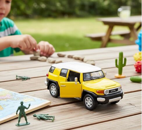 Kinsmart Canary Yellow Toyota FJ Cruiser SUV 136 Scale Diecast Car, SMALL in Saudi Arabia