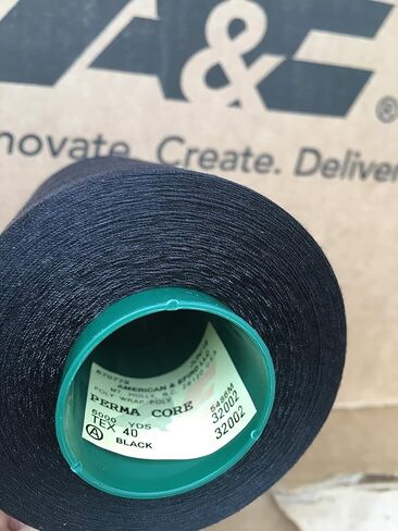 TEX40 Black 32002 (Sold by 3 Spools) Perma Core Poly-wrap Poly Sewing Thread 6,000 Yds Free with Three Piece Galaxy Supply 5" Seam Ripper. in Saudi Arabia
