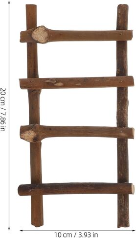 VOSAREA 2Pcs Small Decorative Micro Landscape Ladders Miniature Dollhouse Accessories for Fairy Garden Crafts 7.87 Inch Rattan Ladder Props in Saudi Arabia