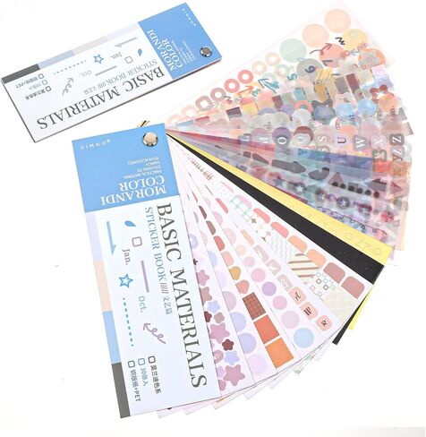 30 Sheets Cute Sticker Book Aesthetic Decorative Stickers for Scrapbooking Functional Planner Stickers Stars Heart Letter Glitter Self-Adhesive Sticker for Photocards, Journal,Scrapbook Supplies in Saudi Arabia