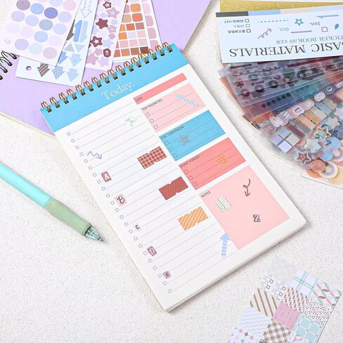 30 Sheets Cute Sticker Book Aesthetic Decorative Stickers for Scrapbooking Functional Planner Stickers Stars Heart Letter Glitter Self-Adhesive Sticker for Photocards, Journal,Scrapbook Supplies in Saudi Arabia