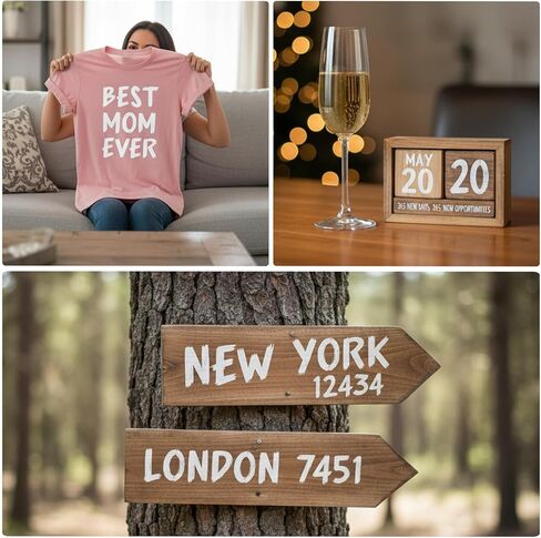 36-Pcs Reusable Letter Stencils for Painting - 1.5 Inch Alphabet & Number Stencils for Fabric, Wood, Wall, Signage DIY Projects in Saudi Arabia