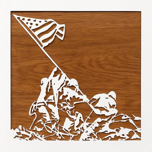 Marine Forces Inspired Soldiers Flag Stencil 8.5 x 11 Inch Reusable Plastic Template for Painting Military Crafts and Patriotic Wall Art in Saudi Arabia