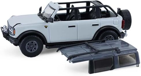 Greenlight 1/64 2021 Ford Bronco ذات 4 أبواب Badlands مع مقطورة فائدة ودراجة نارية، سلسلة وصلة سحب وسحب 33 32330-D in Kuwait