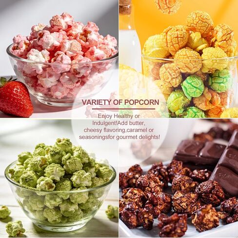 صانعة الفشار، وعاء تقديم مدمج، آلة صنع الفشار بالهواء الساخن مع مقبض، ماكينة صنع الفشار بسعة 8 أكواب، أزرق in Kuwait