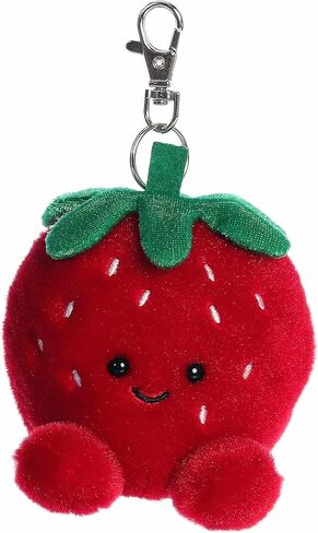 Aurora® Adorable Palm Pals™ Juicy Strawberry™ Clip-On- Fun Collectible Plush For Kids and Adult Collectors - Perfect For Backpacks and Birthday Gifts - Red 4 Inches in Saudi Arabia
