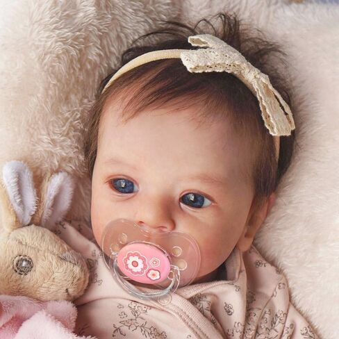 Anano Reborn Baby Dolls Real Life Baby Dolls 19 Inch Realistic Babys Doll Newborn Girl Lifelike Babys Doll Blue Eyes, Reborn Babies, Birthday Gift in Saudi Arabia