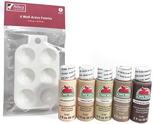 Apple Barrel Acrylic Skin Tone Paint Colors (2 Ounce Bottles) & Artist Palette Set in Saudi Arabia