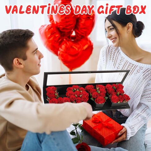 Weekgrat 4 Pack Love Flower Gift Box Empty Letter Love Fillable Floral Box Chocolate Rose Present Strawberry Packaging boxes for Mother's Day Valentine's Day (Mix Colors) in Saudi Arabia