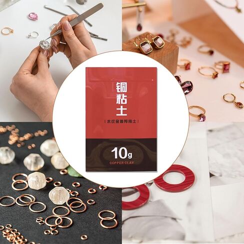 SM SunniMix Metal Clay, Copper Art Clay Handmade Jewelry Hand Making Material for Crafts Beads Jewelry Making Bangles DIY Art Project 0.35oz in Saudi Arabia