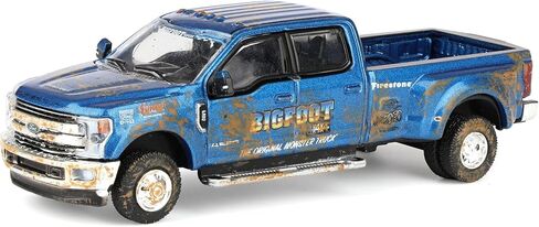 Greenlight 1/64 2019 Ford F-350 نسخة موحلة مزدوجة، بيج فوت #1 شاحنة الوحش الأصلية 51457-B in Saudi Arabia