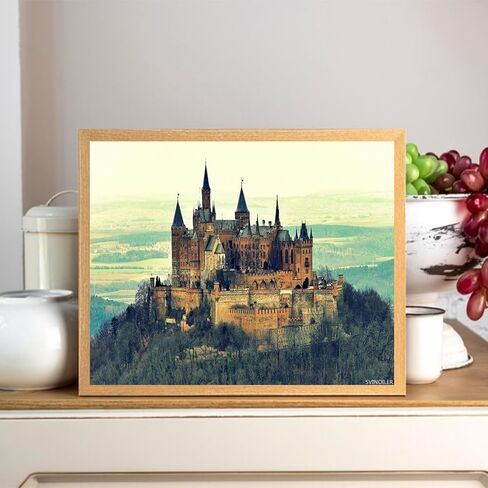 Burg Hohenzollern Castle Germany Mountain Painting by Numbers DIY Unique Canvas Oil Painting Kit Digital Painting 16x20inch Without Frame in Saudi Arabia