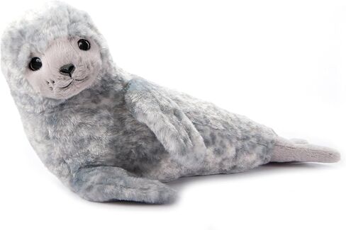 The Petting Zoo Harbor Seal Stuffed Animal Plushie, Gifts for Kids, Earth Keeperz Sealife Animals, Zoologee Grey Harbor Seal Plush Toy, 13 inches in Saudi Arabia