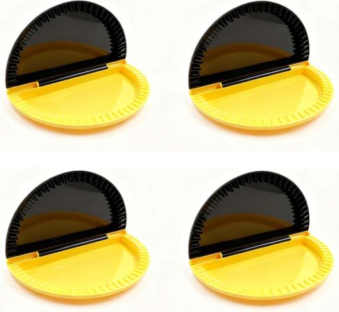 4 Pcs 8 Inch Tortilla Sealer, Tacos Crimper, Quesadillas Maker, Empanada & Samosa Maker, Burritos Press, Sandwich Sealer Tool, BPA-Free, For DIY Snacks & Lunchboxes, Black Yellow in Saudi Arabia