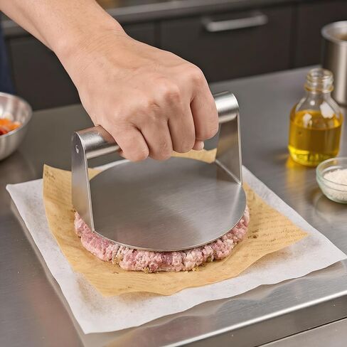 Circular Patty Maker and Bread Press Tool for Homemade Meals, Manual Burger and Sandwich Press Kitchen Gadget in Saudi Arabia