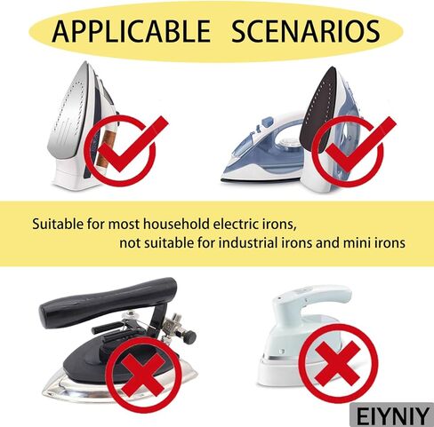 Iron Cover, Universal Heat-Resistant Silicone Soleplate Protector for Electric Irons - Prevents Burns, Scorch Marks & Sticking on Delicate Fabrics Like Silk (1 Set EY-006) in Saudi Arabia