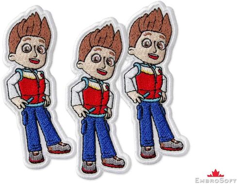 Funny Rescue Boy Ryder, Embroidered Patch Iron On, (1.6" x 3.9") in Saudi Arabia