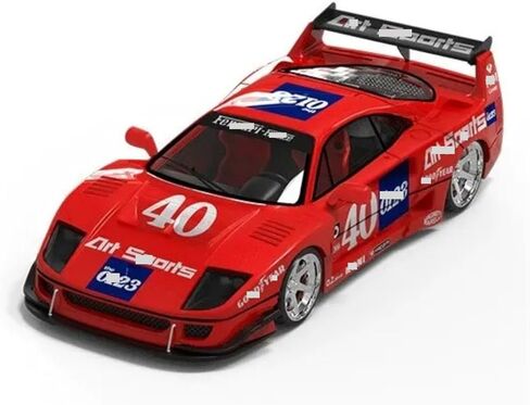 نموذج سيارة رياضية صغيرة مصنوعة من خليط معدني 1/64 F40 لسيارة فيراري F40#40 و#27 قابلة للجمع، لهواة جمع الهدايا المخصصة المثالية (أصفر) in Saudi Arabia