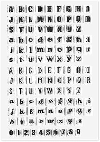 52 Capital Alphabet 52 Lowercase Alphabet 10 Numbers Rubber Clear Stamps for Card Making Decoration DIY Scrapbooking Embossing Album Decor Craft in Saudi Arabia