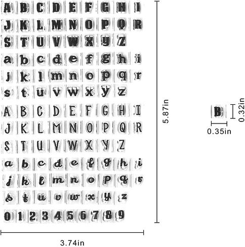 52 Capital Alphabet 52 Lowercase Alphabet 10 Numbers Rubber Clear Stamps for Card Making Decoration DIY Scrapbooking Embossing Album Decor Craft in Saudi Arabia