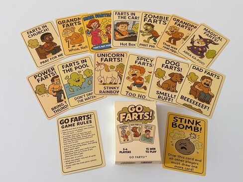 – Hilarious Family Card Game for Kids & Adults, 13 Silly Fart Cartoons, Perfect Party, Ages 4+, 2+ Players in Saudi Arabia