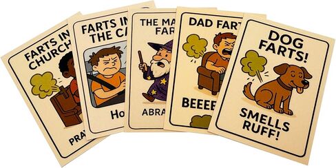 – Hilarious Family Card Game for Kids & Adults, 13 Silly Fart Cartoons, Perfect Party, Ages 4+, 2+ Players in Saudi Arabia