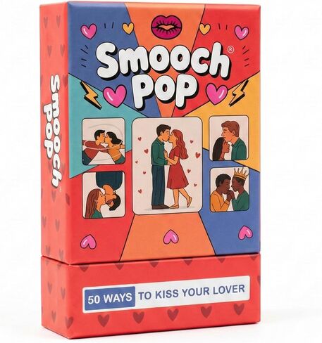 SmoochPop A Playful Couples Kissing Game | 50 Fun & Intimate Ways to Kiss Your Partner | Romantic Date Night Game | for Couples in Saudi Arabia