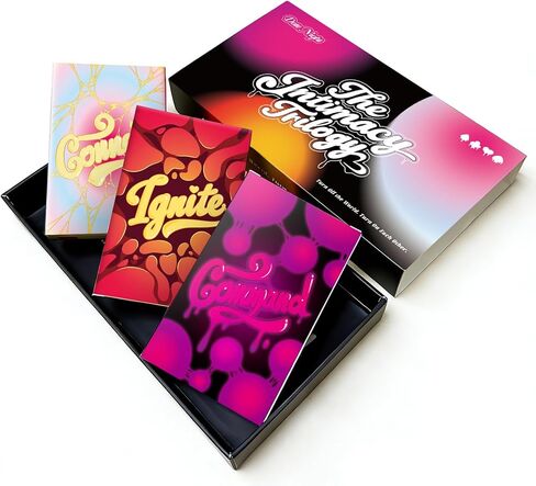 The Intimacy Trilogy Couples Card Game | 165+ Progressive Couple Cards for Couples | Deep Conversation Cards to Passion Exploration Games | Spicy Date Night Gift for Anniversaries, Valentines, Bedroom in Saudi Arabia