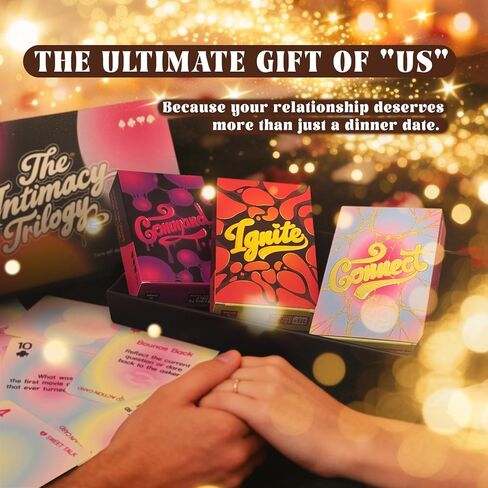 The Intimacy Trilogy Couples Card Game | 165+ Progressive Couple Cards for Couples | Deep Conversation Cards to Passion Exploration Games | Spicy Date Night Gift for Anniversaries, Valentines, Bedroom in Saudi Arabia