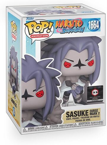 فانكو بوب! الرسوم المتحركة: Naruto Shippuden - Sasuke Uchiha (Curse Mark 2) شخصية حصرية من الفينيل مع واقي صندوق in Kuwait