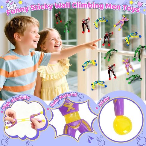 28 Pack Valentines Day Cards for Kids School with Sticky Wall Climbing Men Ninja Toys, Valentines Party Favors with Cards, Valentines Day Gifts for Kids, Classroom Prize Exchange for Boys Girls in Saudi Arabia