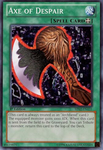 YU-GI-OH! - Axe of Despair (BP02-EN131) - Battle Pack 2: War of The Giants - 1st Edition - Common in Saudi Arabia
