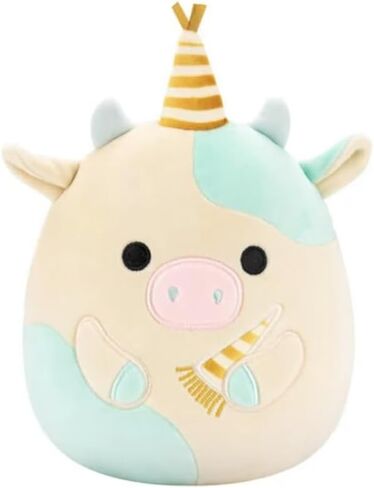 Squishmallows 2025 Original 8-Inch Happy Birthday Squad Plush - Collectible Soft & Squishy Mini Stuffed Animal Toy - Add to Your Squad - Gift for Kids, Girls & Boys (Belana Cow) in Saudi Arabia