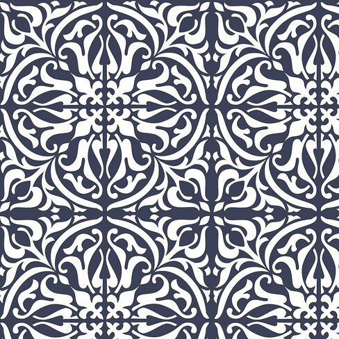 Stitch & Sparkles 100% Cotton Duck 45" Width Tile Navy Color Sewing Fabric by The Yard in Saudi Arabia