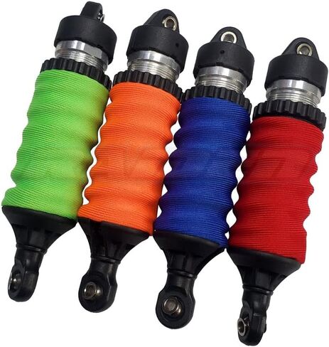 Damper Shock Sleeves Dirt Dust Resist Guard Cover for Traxxas 1/10 EREVO E-REVO REVO 3.3 - Fluorescent Green 4pcs in Saudi Arabia